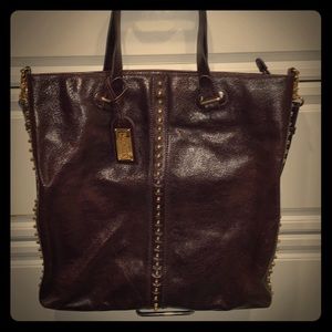 Authentic Badgley Mischka Auburn Leather Hobo